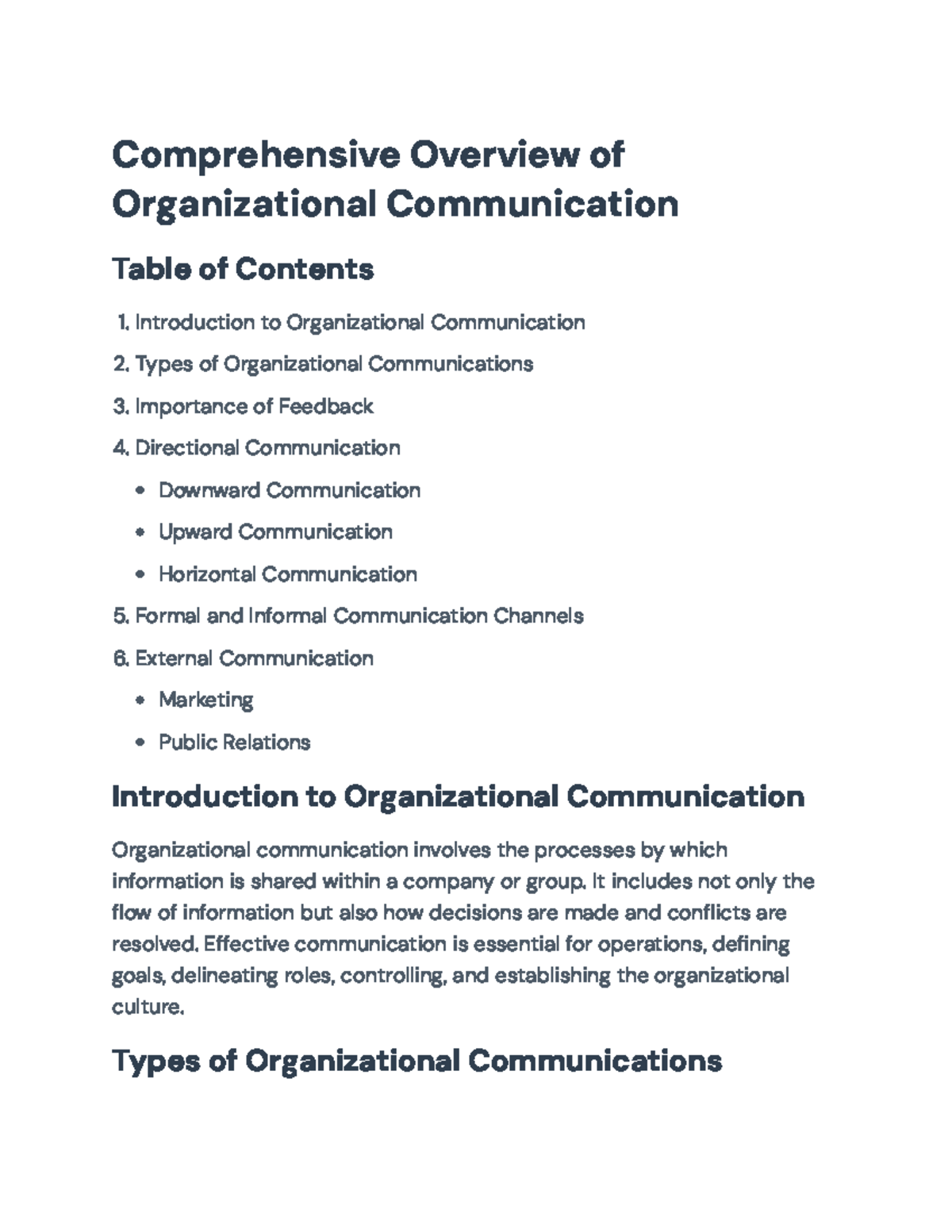 Comprehensive Overview of Org Communication: Key Concepts & Types ...