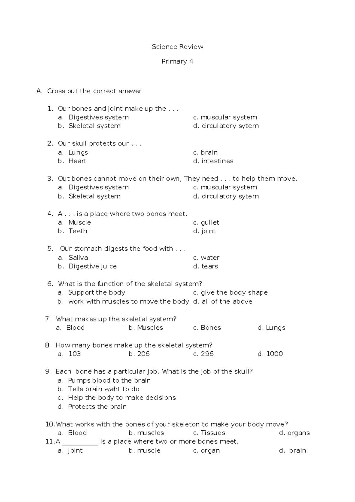 436458650-Science-review-for-grade-5 - Science Review Primary 4 A ...