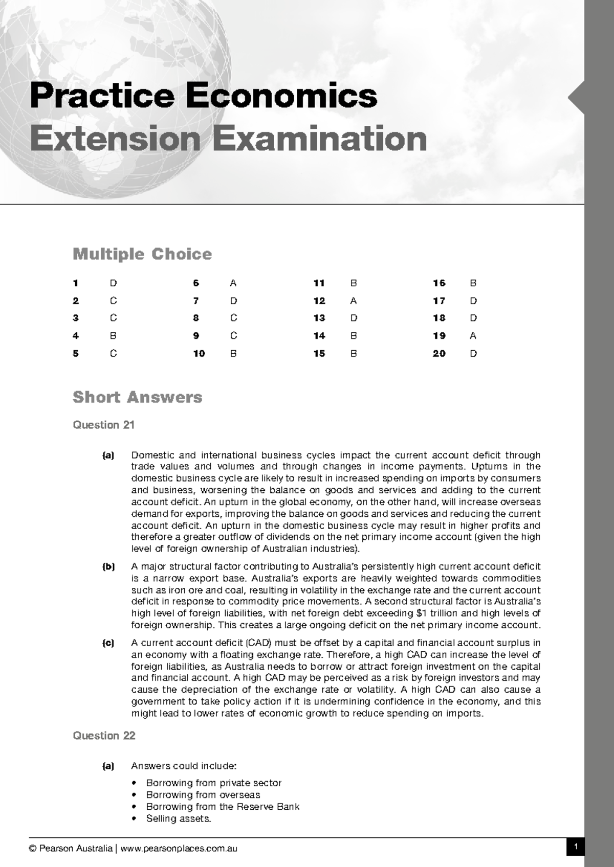 AGE 2019 Extension Exam - Economics Answers and Analysis - Studocu