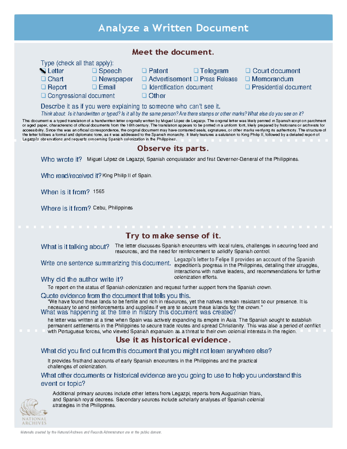 Written- Analysis- Document- Ordeniza - Analyze a Written Document Meet ...