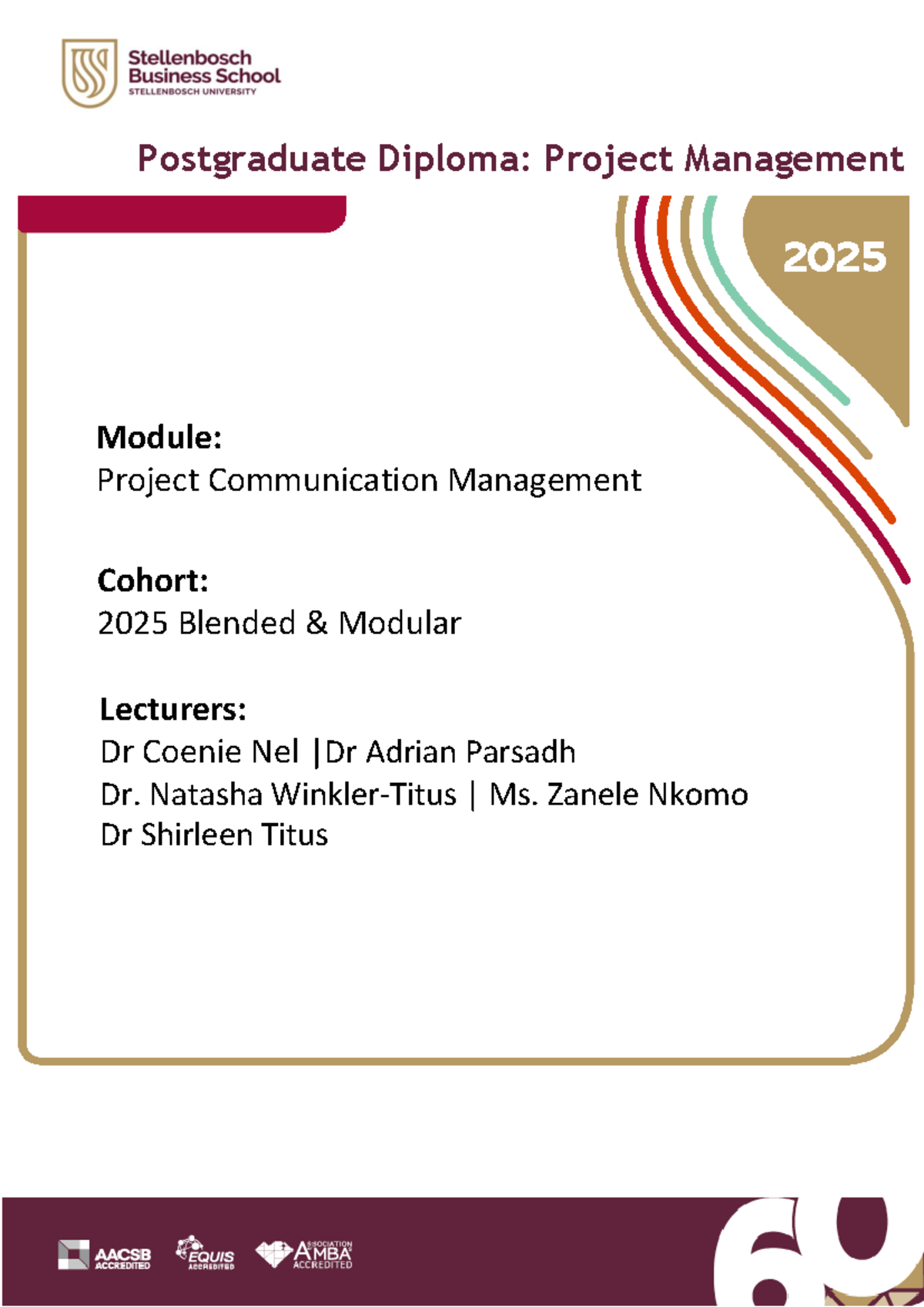 Project Communication Management (PM 2025) Module Outline & Assessments ...