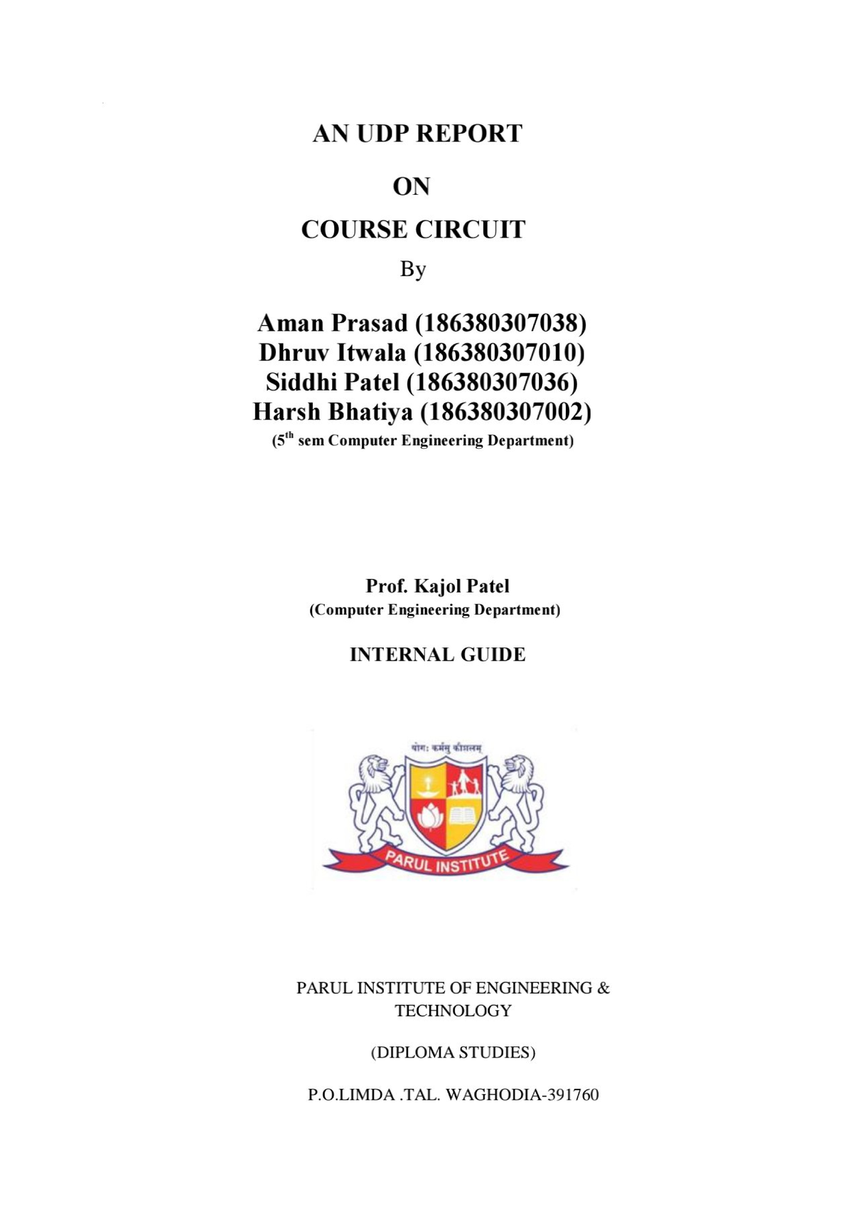 5th Sem Project Report Template and Guidelines - Studocu