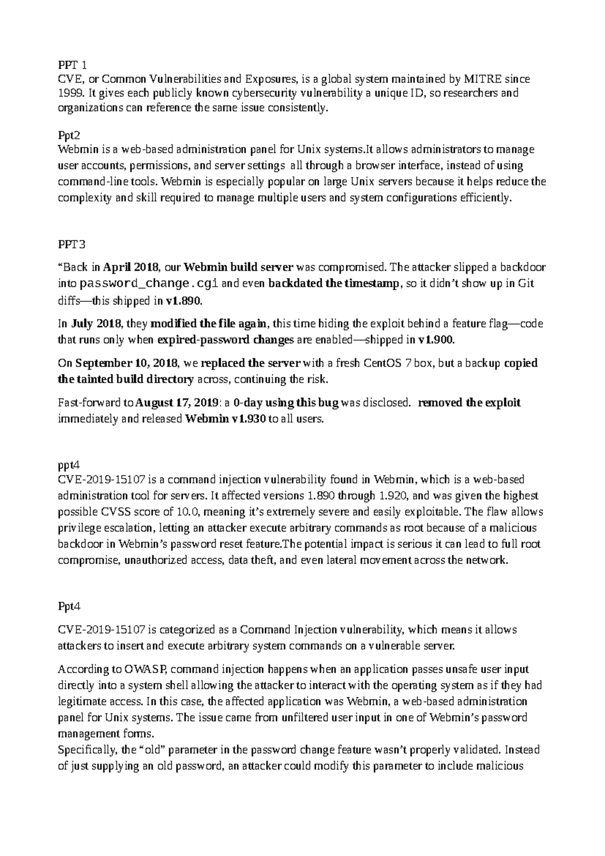 CVE Analysis and Command Injection Vulnerability in Webmin (OffSec ...