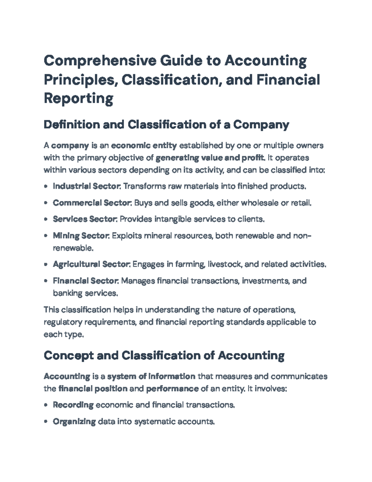 Comprehensive Guide to Accounting Principles and Practices (ACC 101 ...