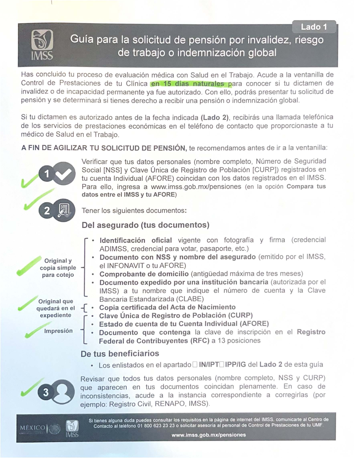 Guía IMSS para Solicitud de Pensión por Invalidez y Riesgo - Studocu