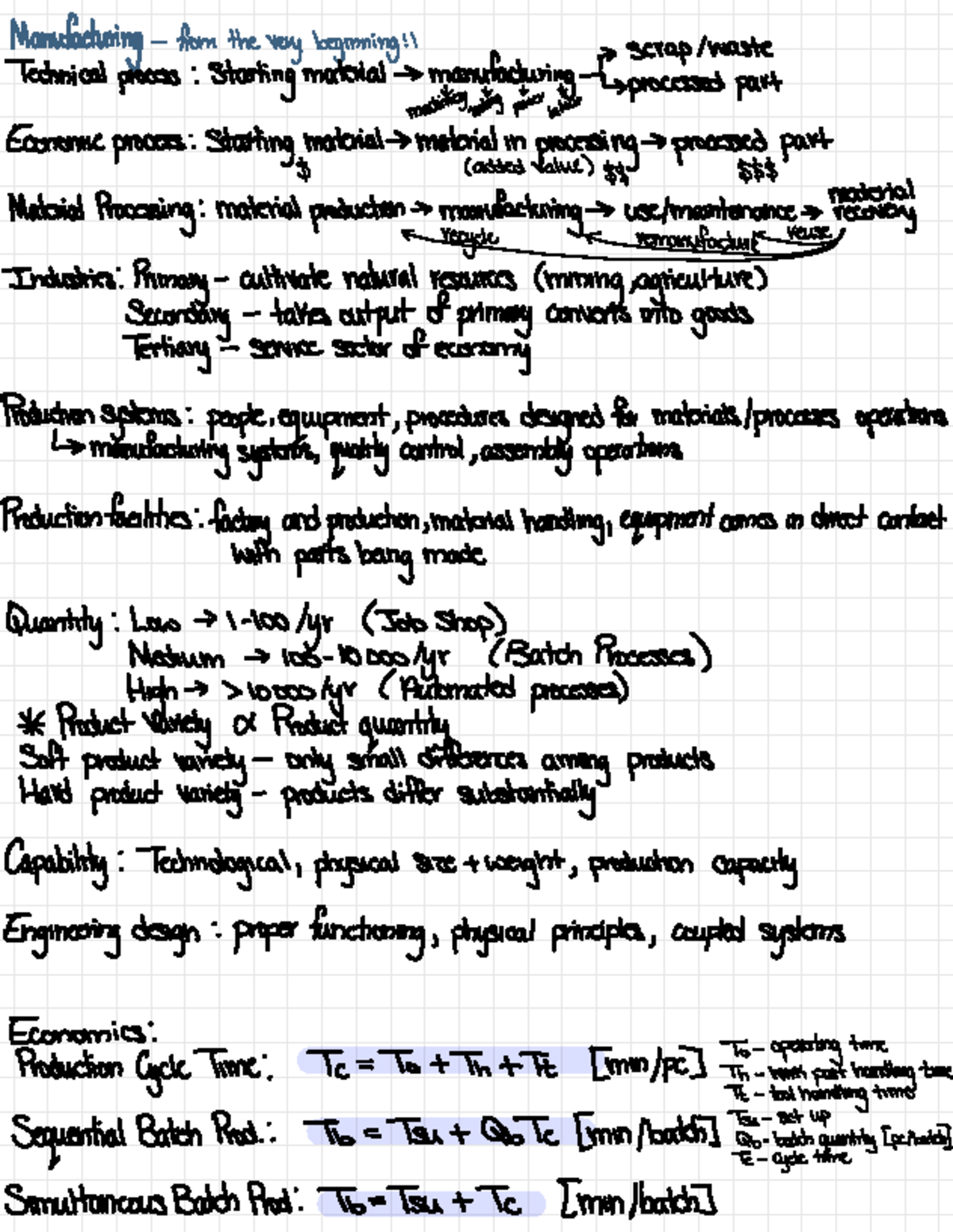 3348 Manufacturing - Lecture Notes on Material Processing and ...