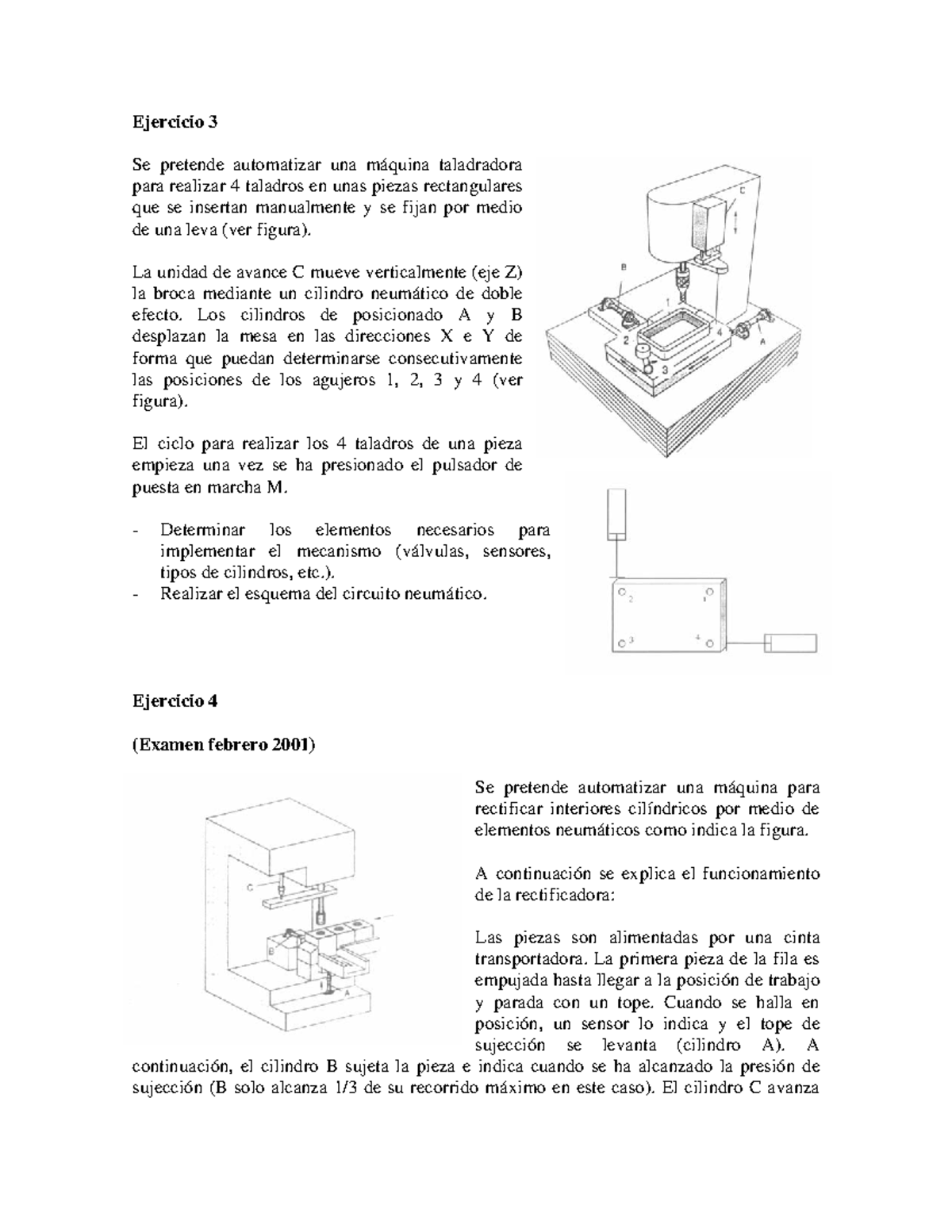 Automatización de Taladradoras y Rectificadoras - Ejercicios Ejemplo - Document Preview