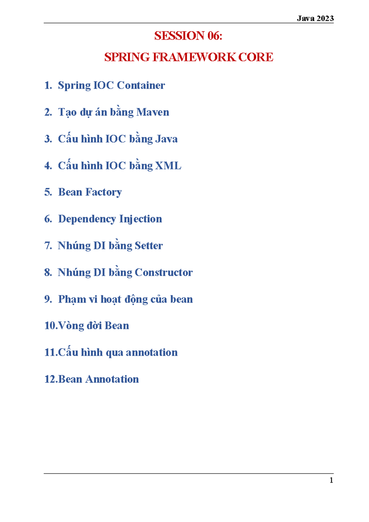 Java LAB06 - Spring Framework Core: Understanding IOC and Dependency ...