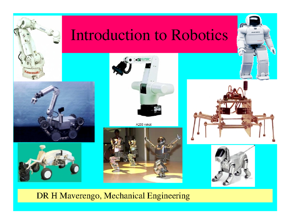 Introduction to Robotics: Key Concepts & Applications (ENGR 101) - Studocu
