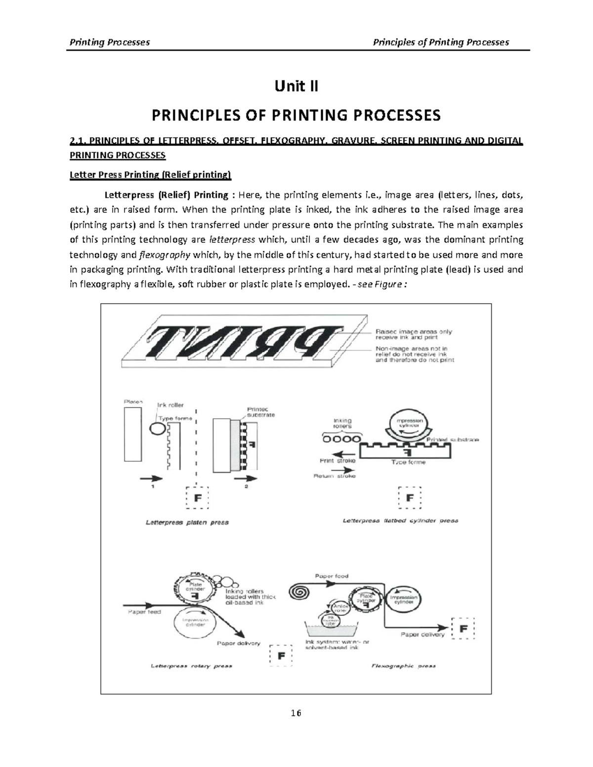 Principles of printing - Unit II PRINCIPLES OF PRINTING PROCESSES 2 ...