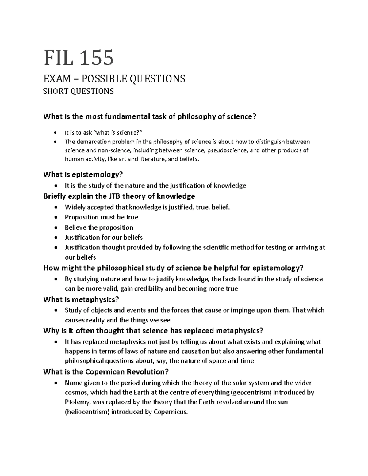 FIL 155 FINAL EXAM PREPS: Understanding Causal Arguments and Fallacies ...