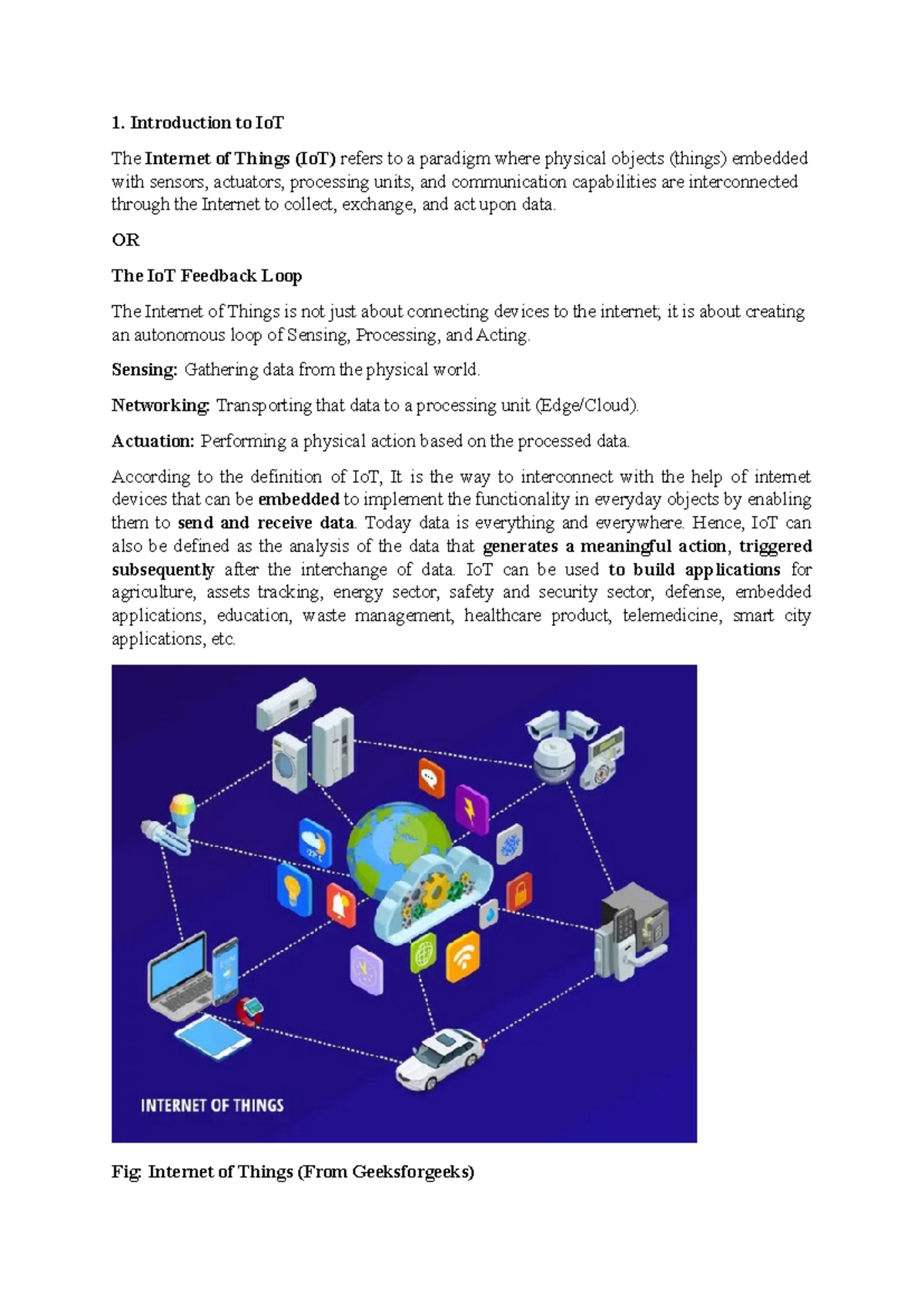1.2 IoT Basics - Lecture Notes from NIT Hamirpur - Studocu