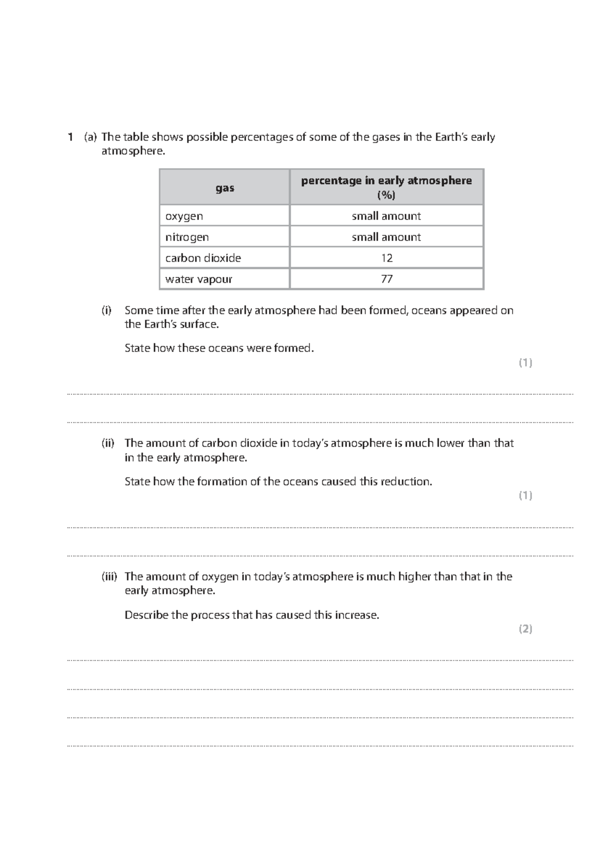 Earth and Atmospheric Science 2 Final Exam QP - Studocu