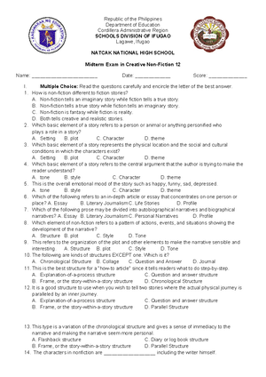 Summative Test in Oral Communication G12 - Answer Key & Questions - Studocu