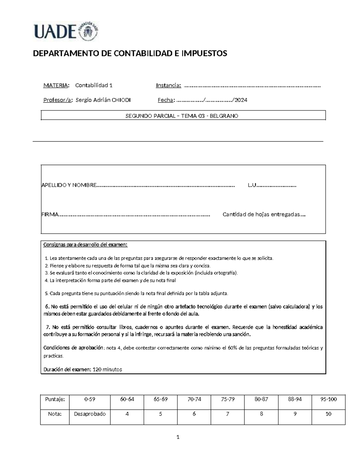 Simulacro 02 - Examen Segundo Parcial Contabilidad 1 - Studocu