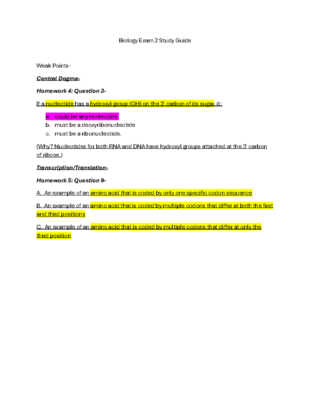 Biology Exam 2 Study Guide - Studocu