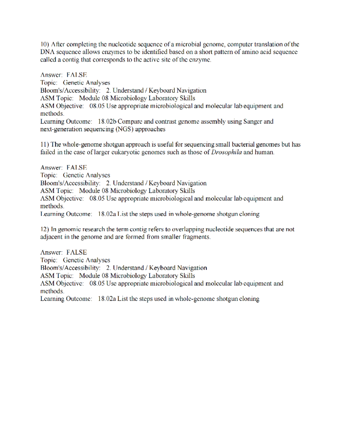 Microbiology Lab Skills ASM: Genetic Analyses & Genome Assembly ...
