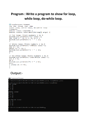Program java - oops with java - Program: Write a program to print ...