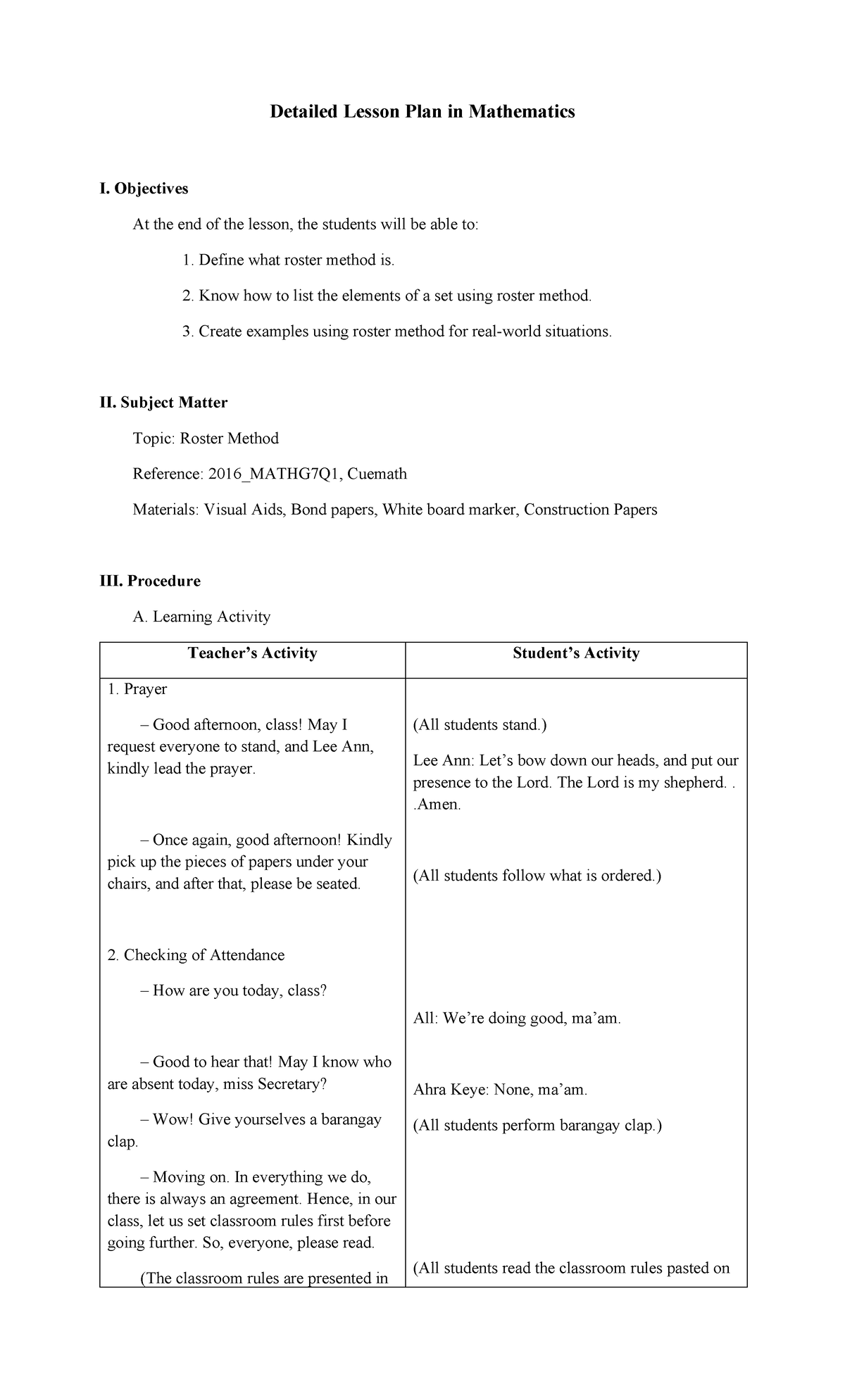 Detailed Lesson-WPS Office - Detailed Lesson Plan in Mathematics I ...