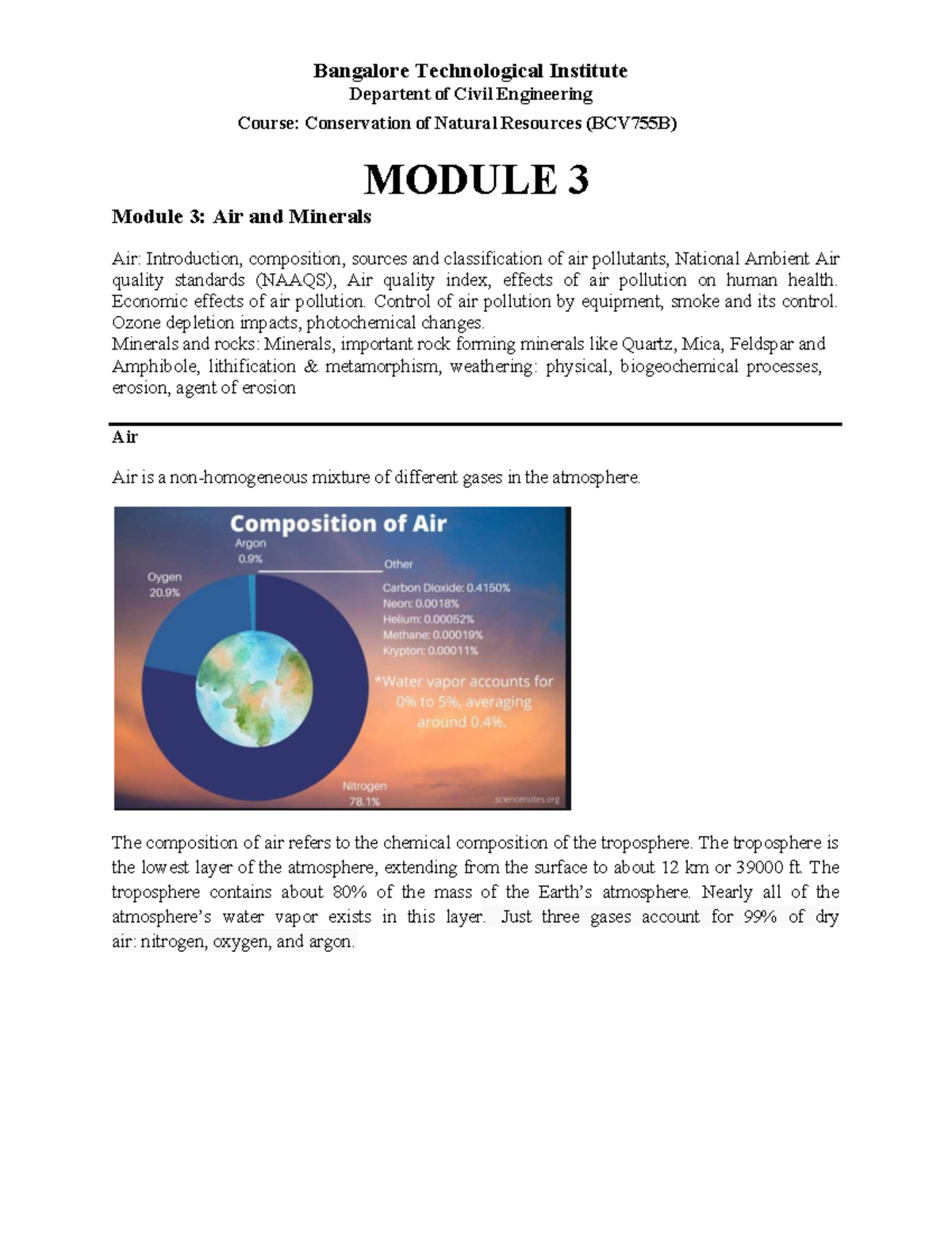 BCV755B Module 3: Air Quality, Pollution, and Control Measures - Studocu