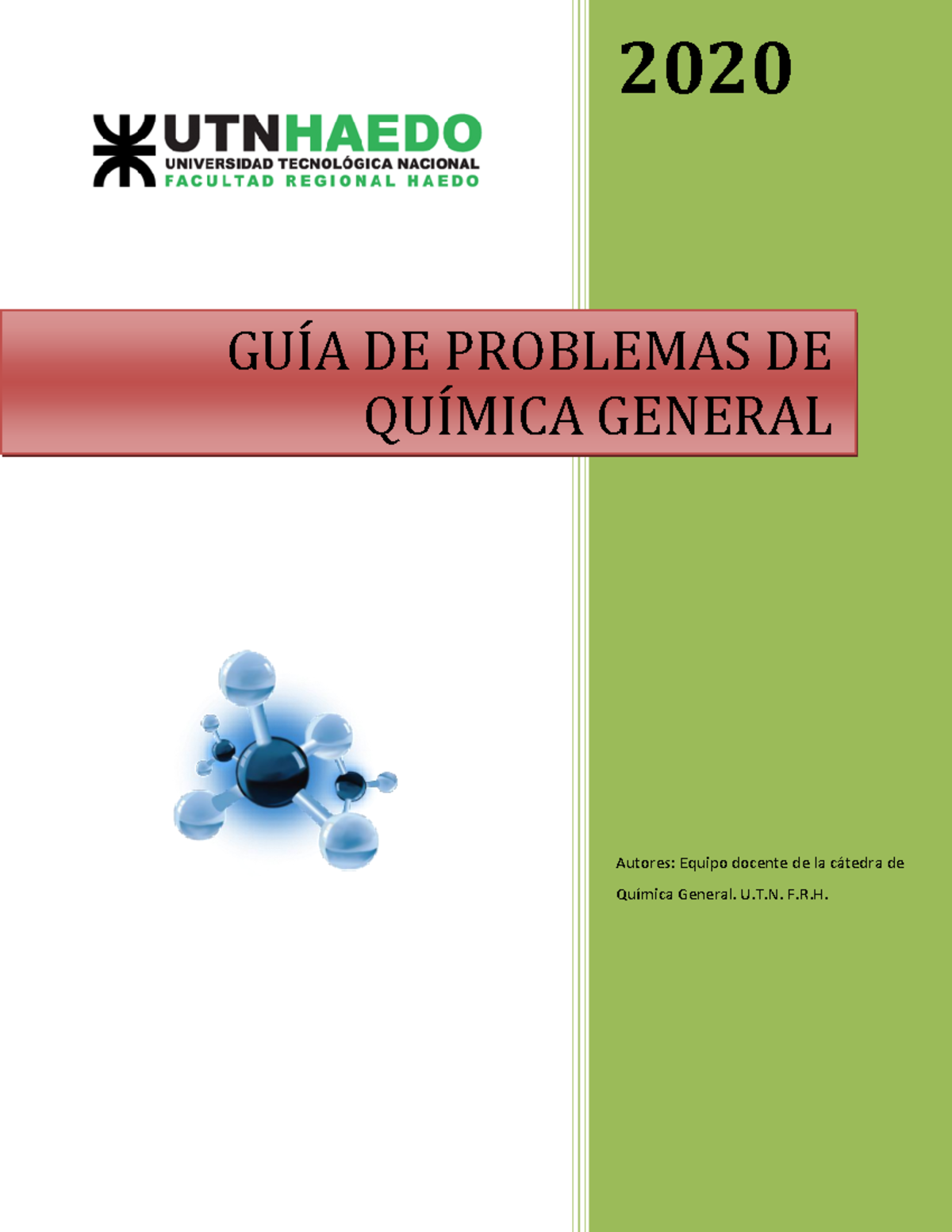 GUÍA DE Ejercicios Resueltos de Química General UTN 2020 - Document Preview