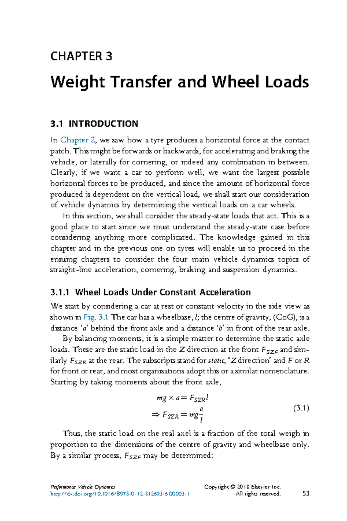 Chapter 3: Weight Transfer & Wheel Loads in Performance Vehicle ...