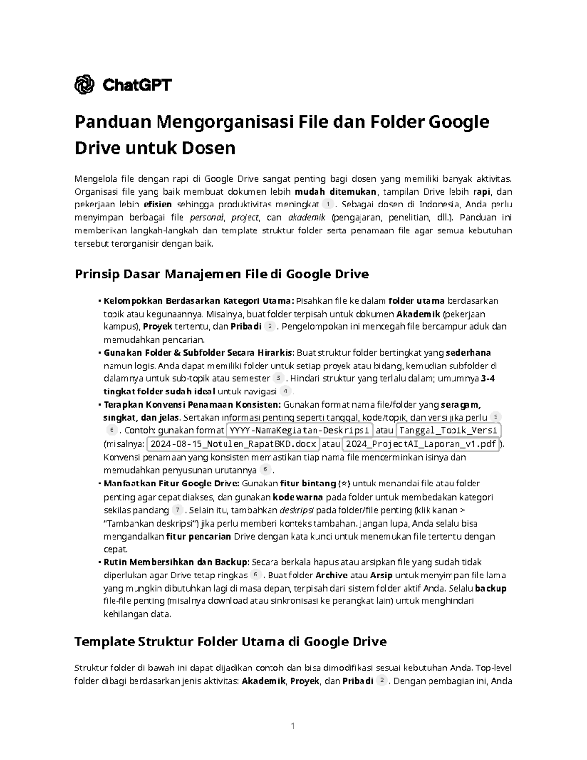 Panduan Organisasi File & Folder Google Drive untuk Dosen - Studocu