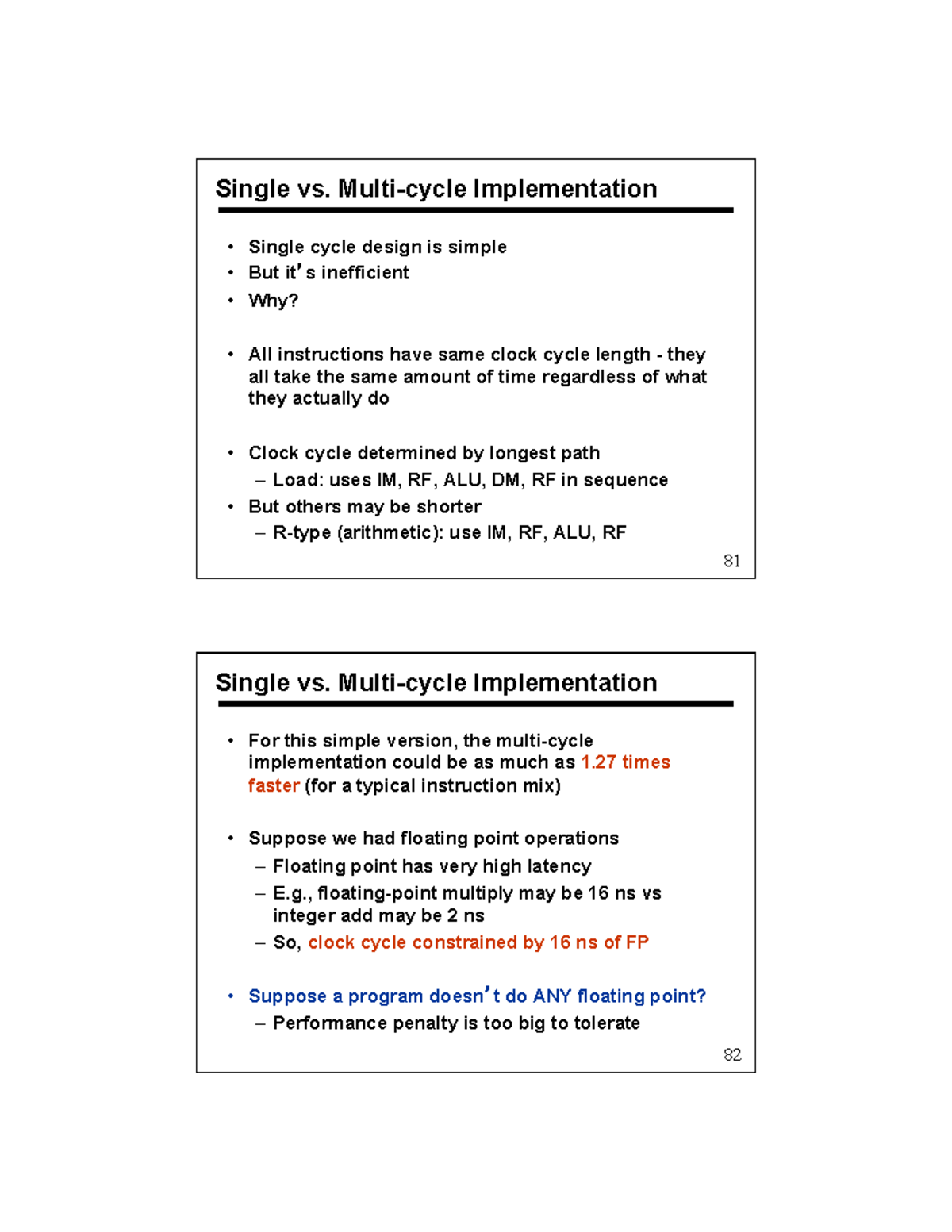 Multicycle 1 - Multiple Cycle Implementation Overview - Studocu