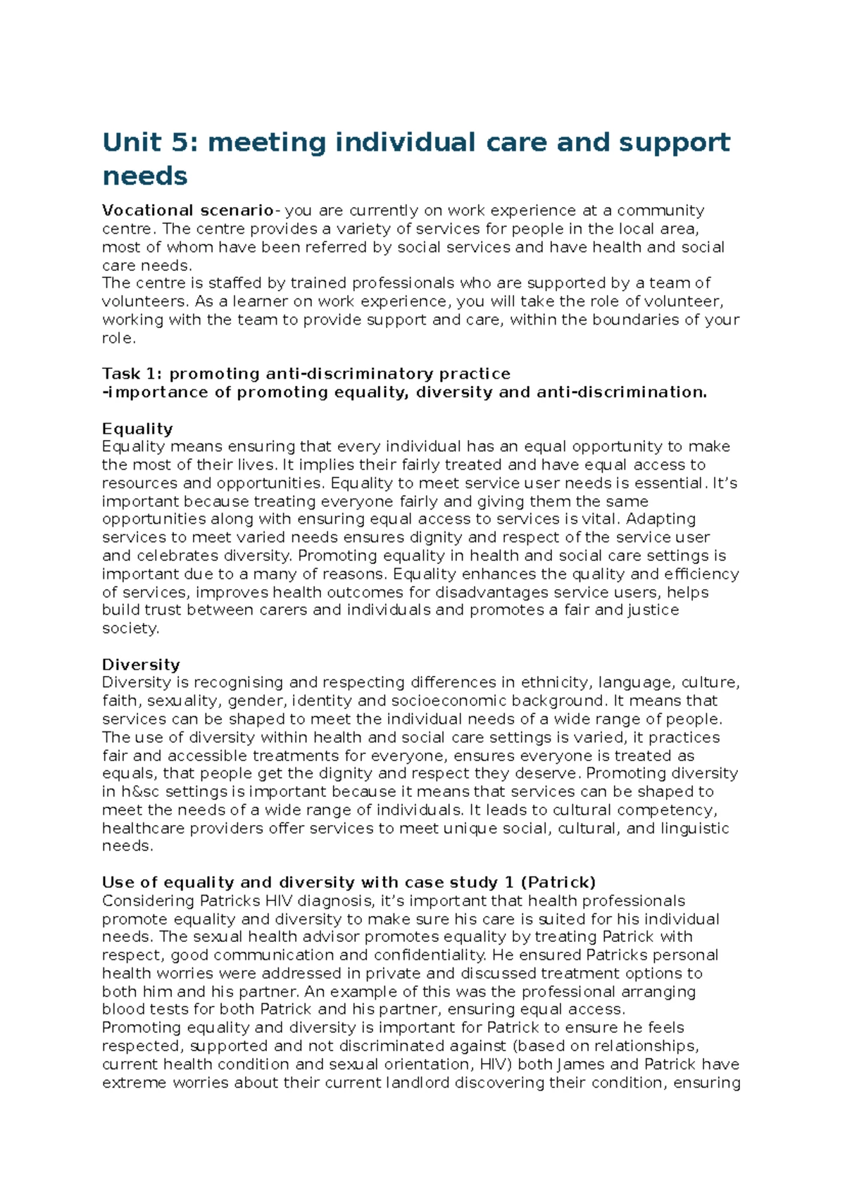 Unit 1: Assignment 3 Brief on Innovation & Enterprise in Business - Studocu