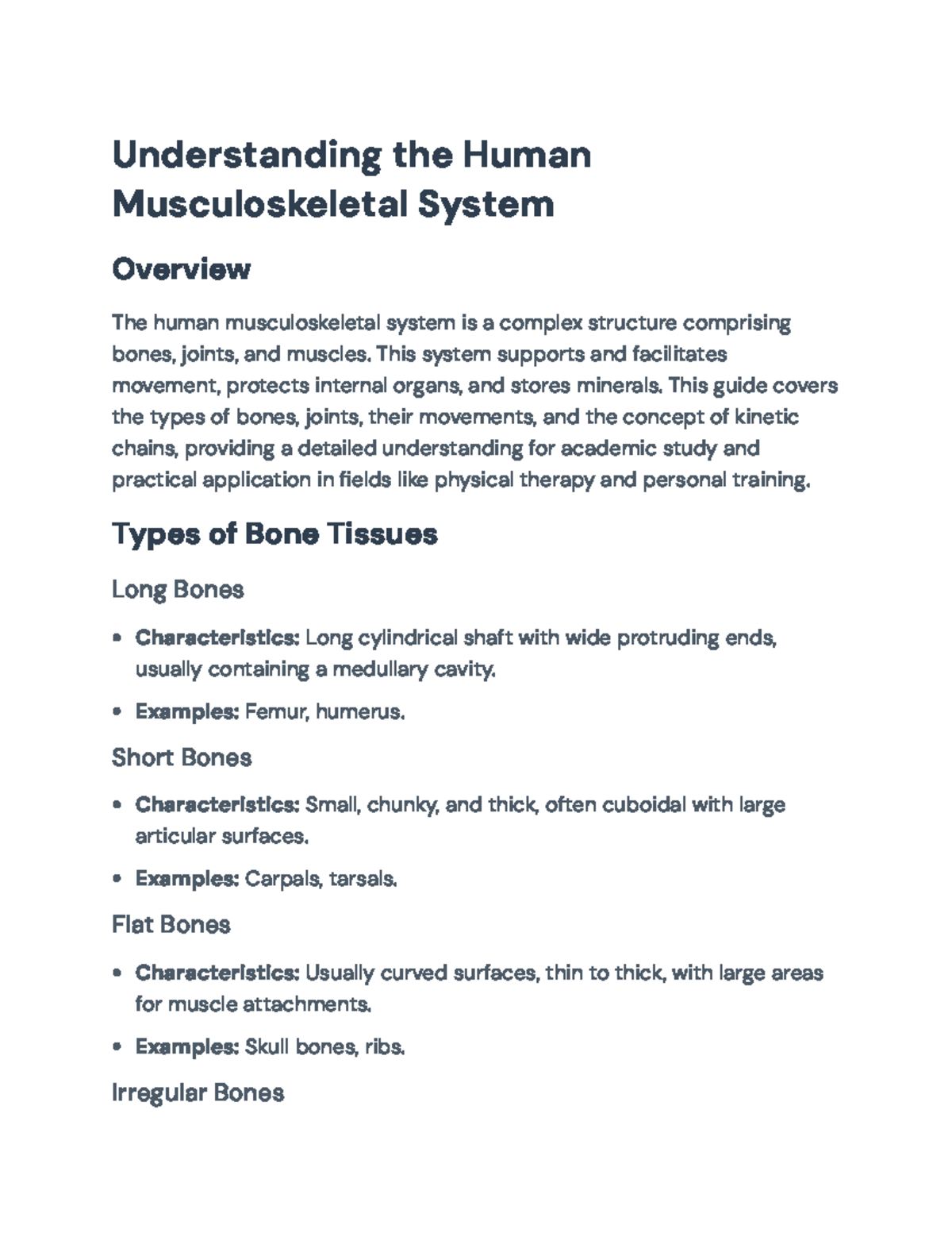 Understanding the Human Musculoskeletal System: Types & Movements ...
