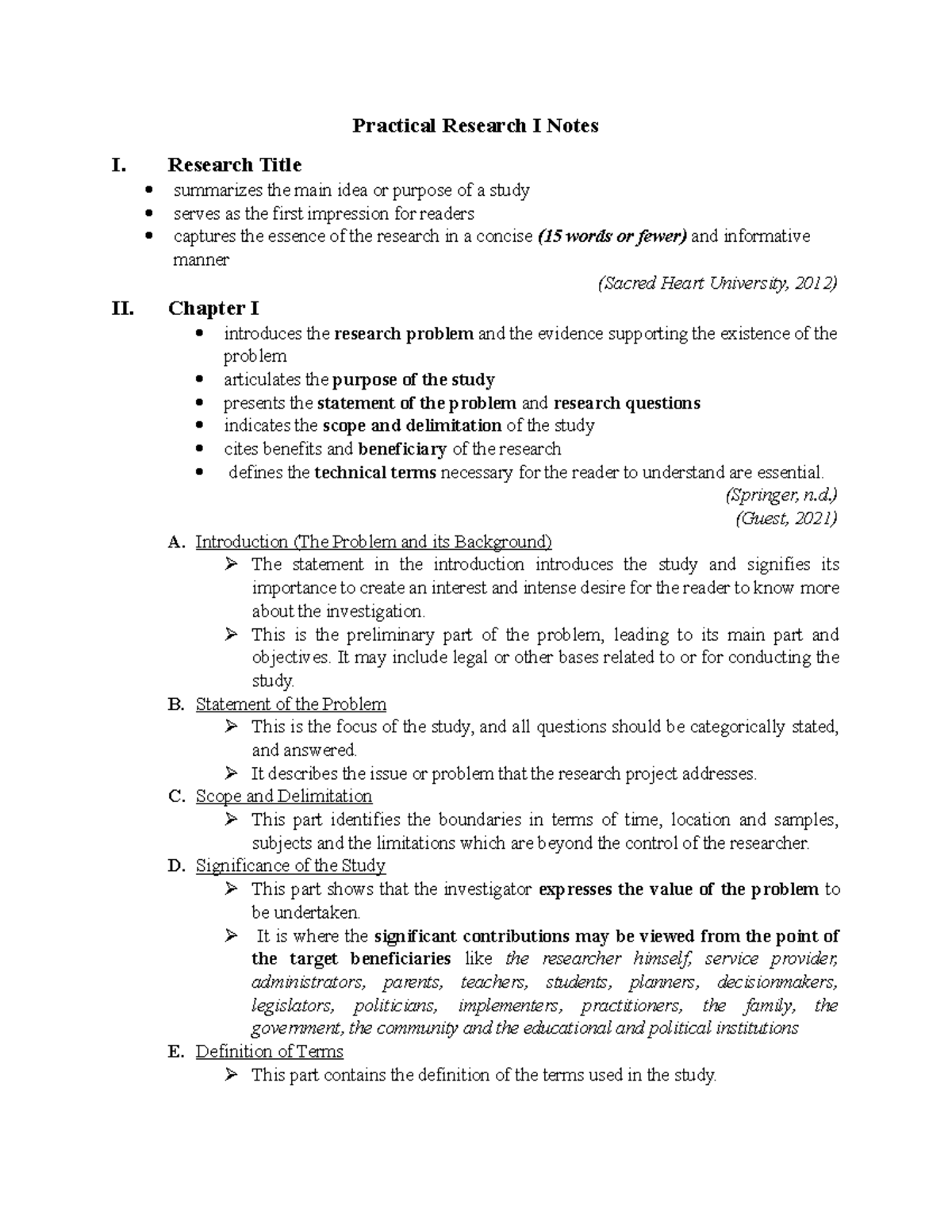 Practical Research I Notes: Key Concepts and Methodologies Explained ...