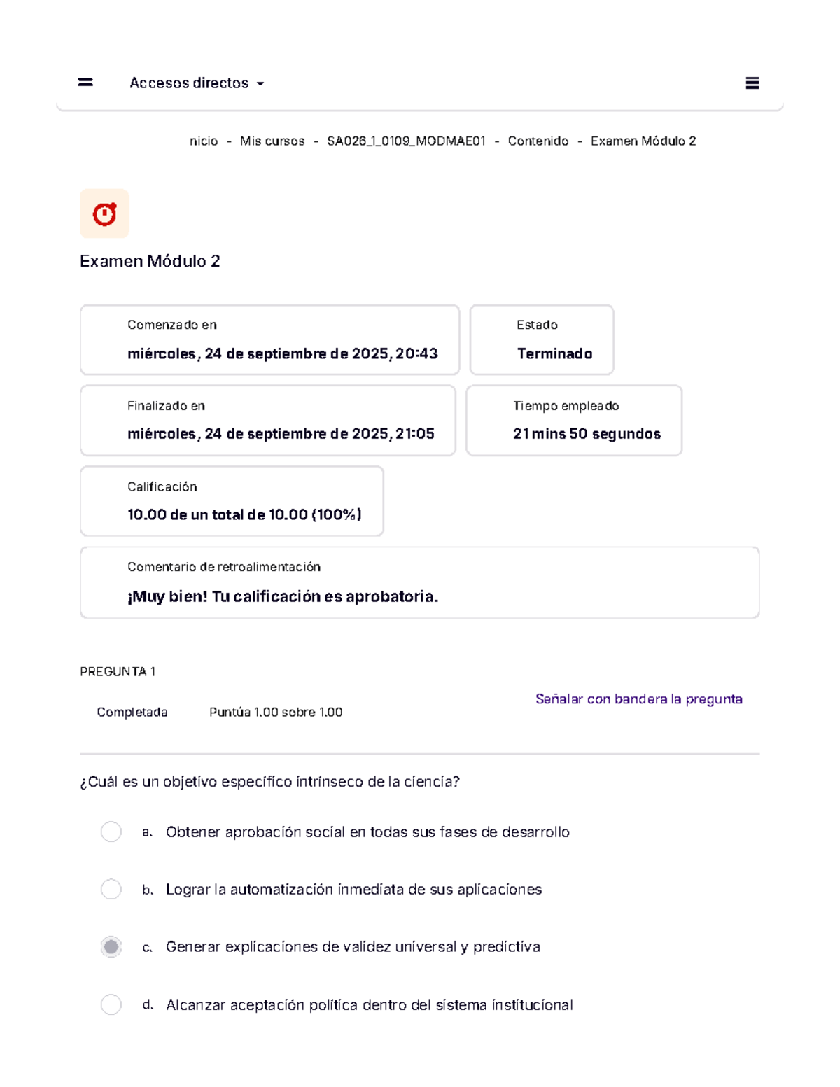 02 Examen Módulo 2 Revisión del intento - Document Preview