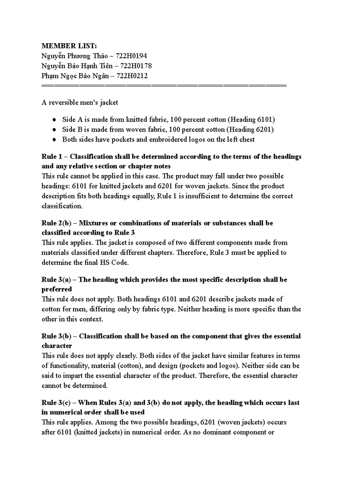 BT HS Code - Manifest: Determining HS Code for Aquatic Products - Studocu