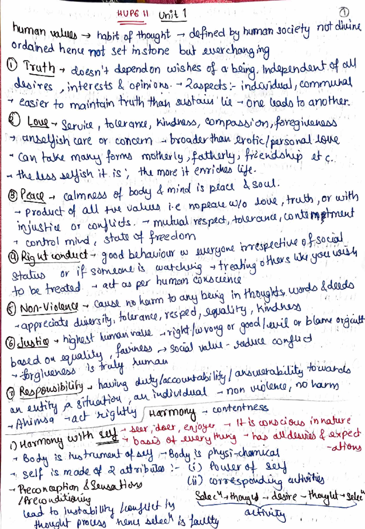 Hvpe unit 1 and 2 notes - Human Values and Professional Ethics II - Studocu