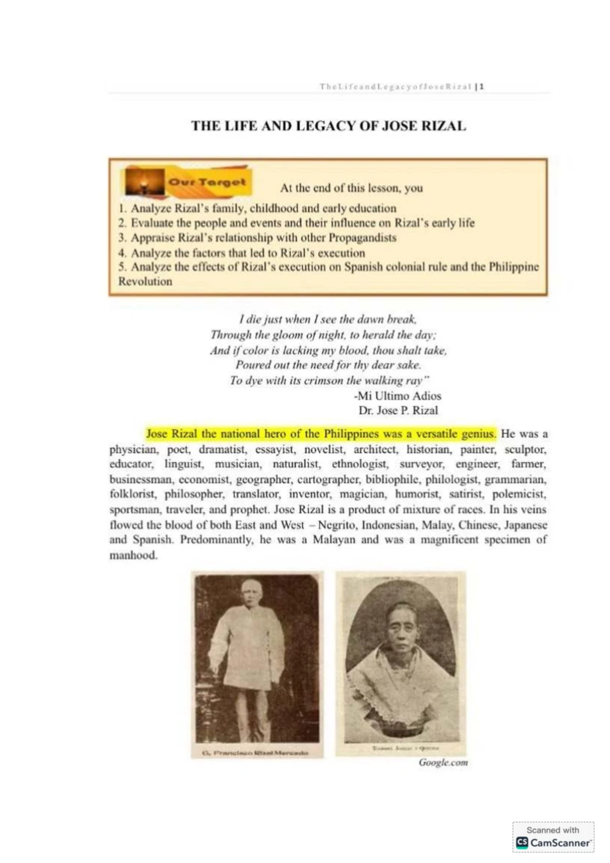 Jose Rizal: Life, Works, and Legacy in Philippine History - Studocu