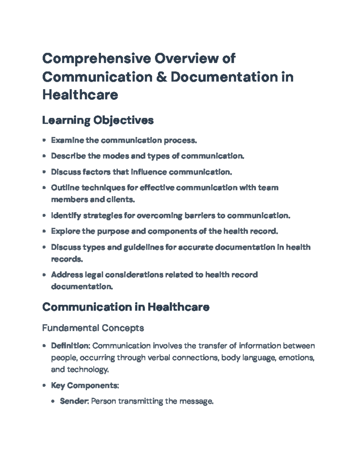 Effective Communication & Documentation in Healthcare: A Comprehensive ...