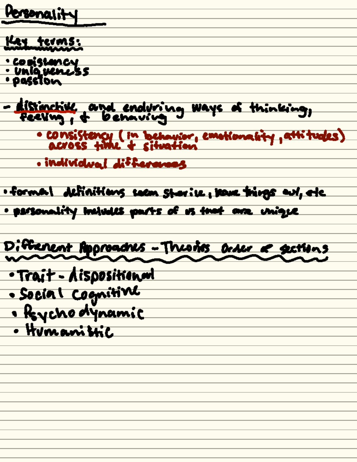 Personality Theories and Traits: Key Concepts and Findings (PSY 101 ...