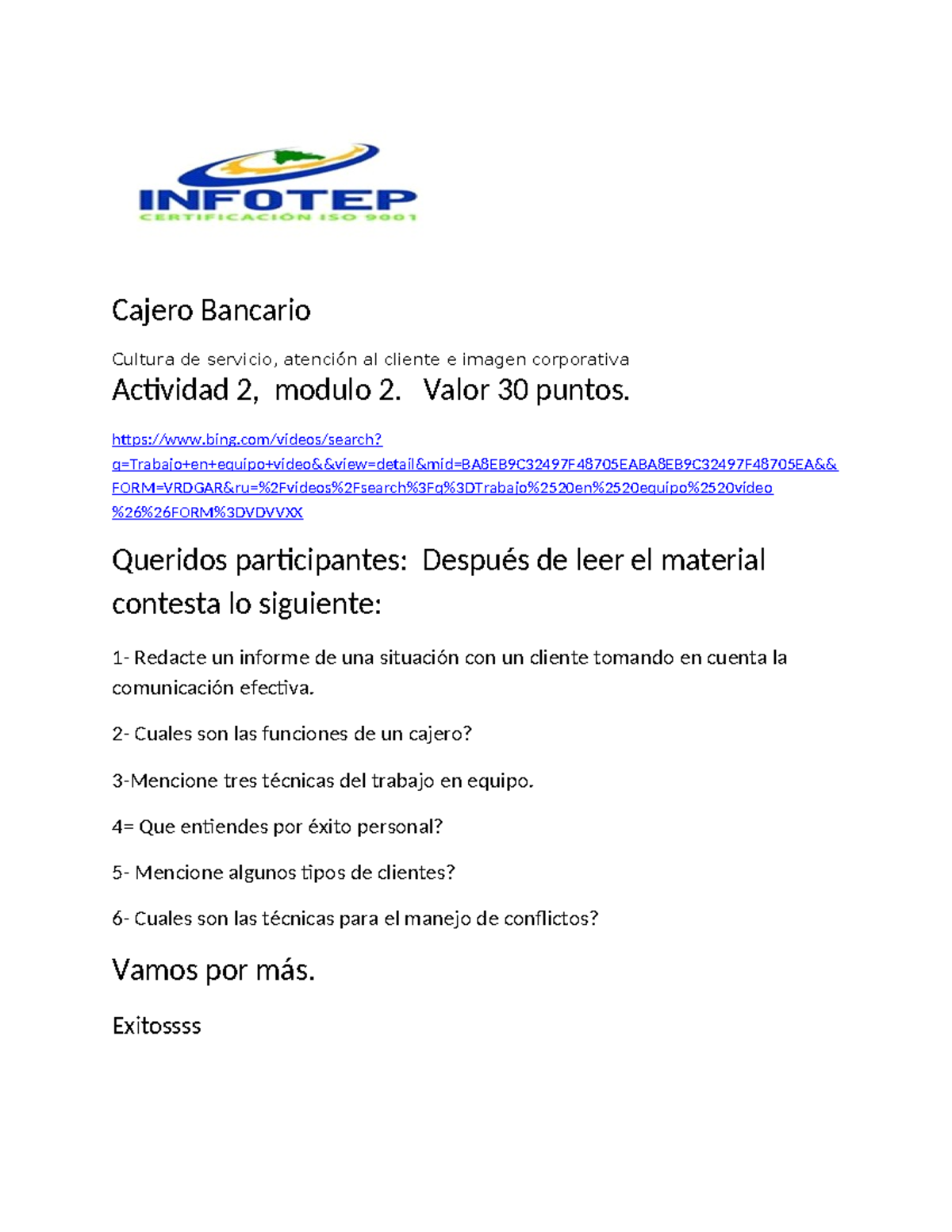 Actividad 2 modulo 2 cajero virtual - Cajero Bancario Cultura de ...