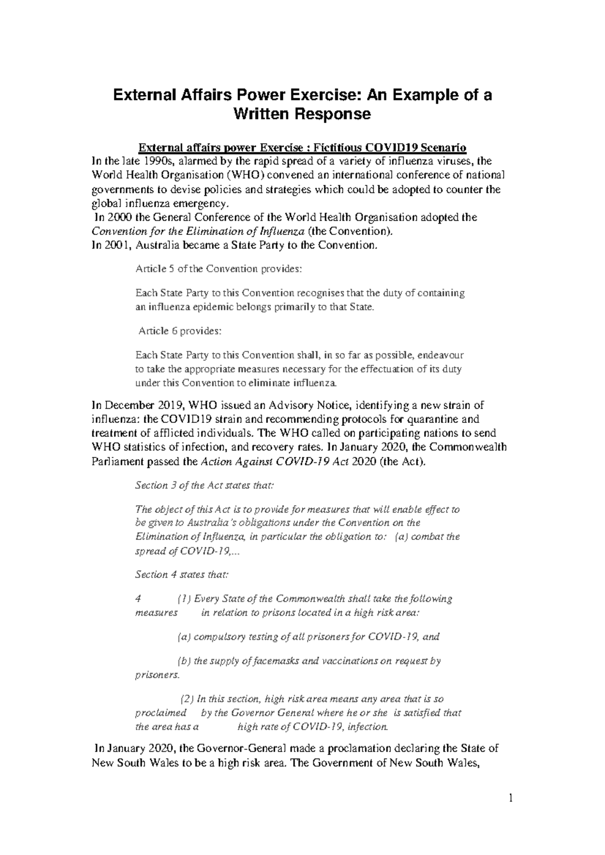 External Affairs Question & Answer - External Affairs Power Exercise ...