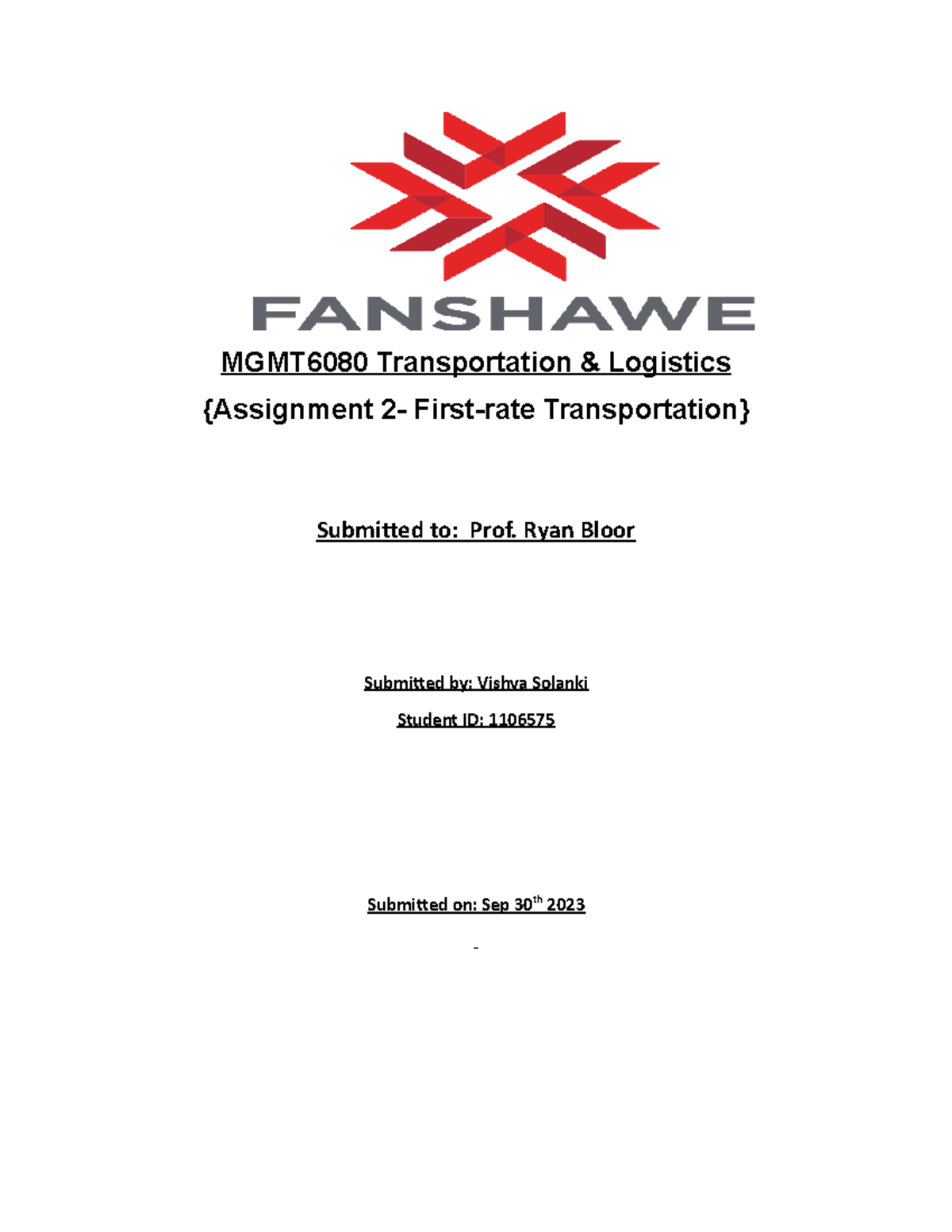 **MGMT6080 Assignment 2: Evaluating Profitability for FirstRate ...