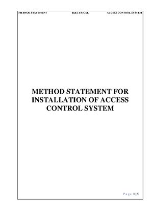 Method Statement Mechanical System - METHOD STATEMENT DUCTWORK HVAC ...