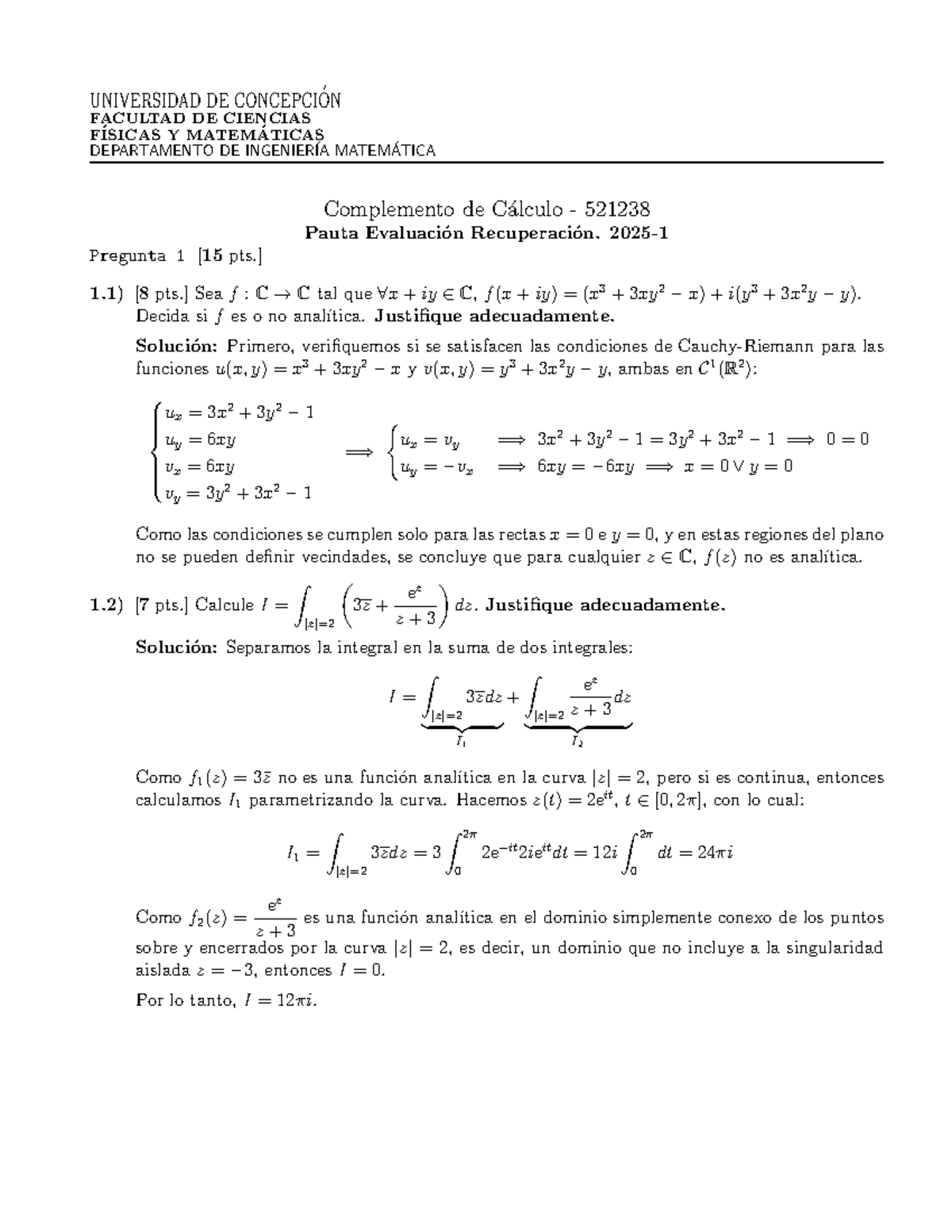 Pauta de Evaluación R-1 521238: Preguntas y Soluciones - Document Preview