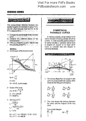 Solutions to Examples on Compound Curves (Course Code: VCETA 3) - Studocu