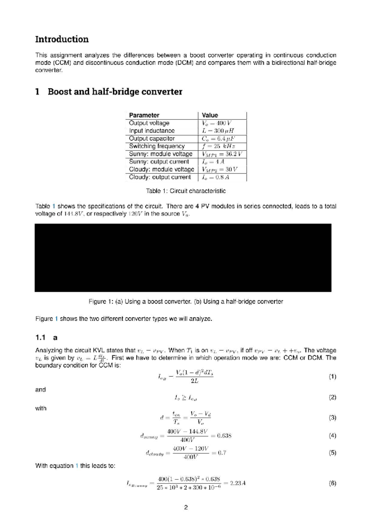 SET3095 Report 1: Analysis of CCM and DCM in Boost Converters - Studeersnel