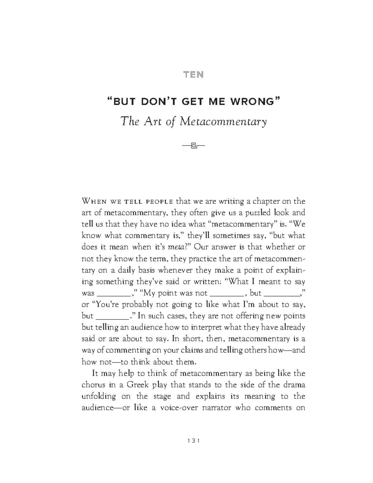 ENG101: The Art of Metacommentary in Academic Writing Techniques - Studocu