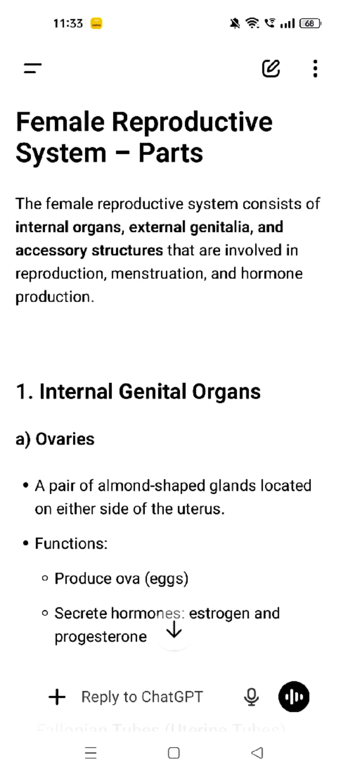 Reproductive System Overview: Key Concepts & Functions (11:33 TG) - Studocu