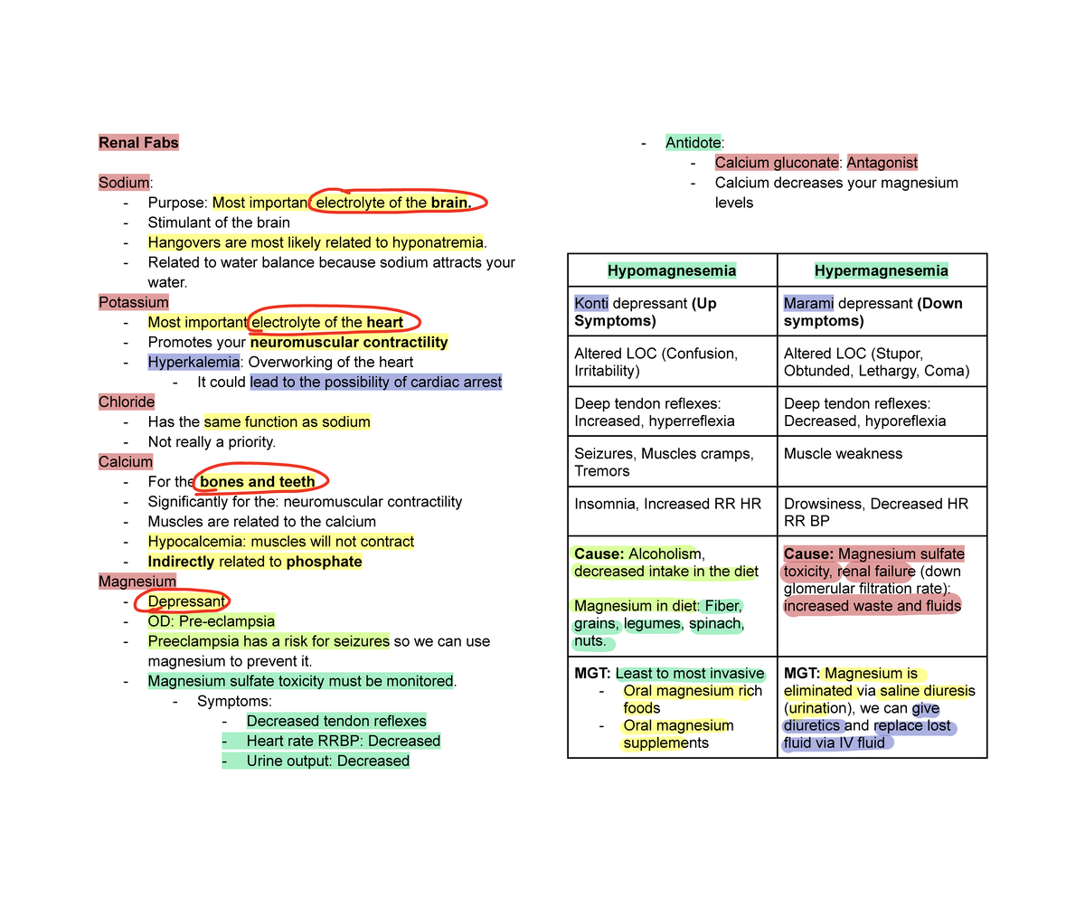 Electrolyte Management in Renal Function: Key Concepts and ...