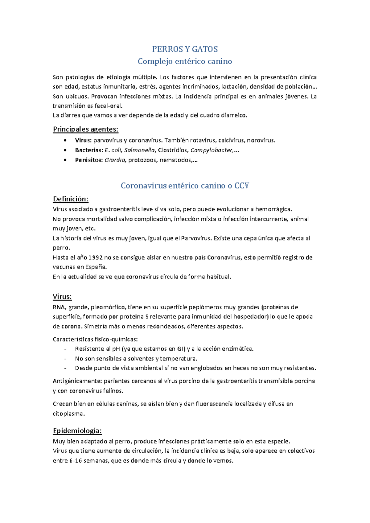 Perros 3. Enteritis canina por coronavirus y parvovirus - PERROS Y ...