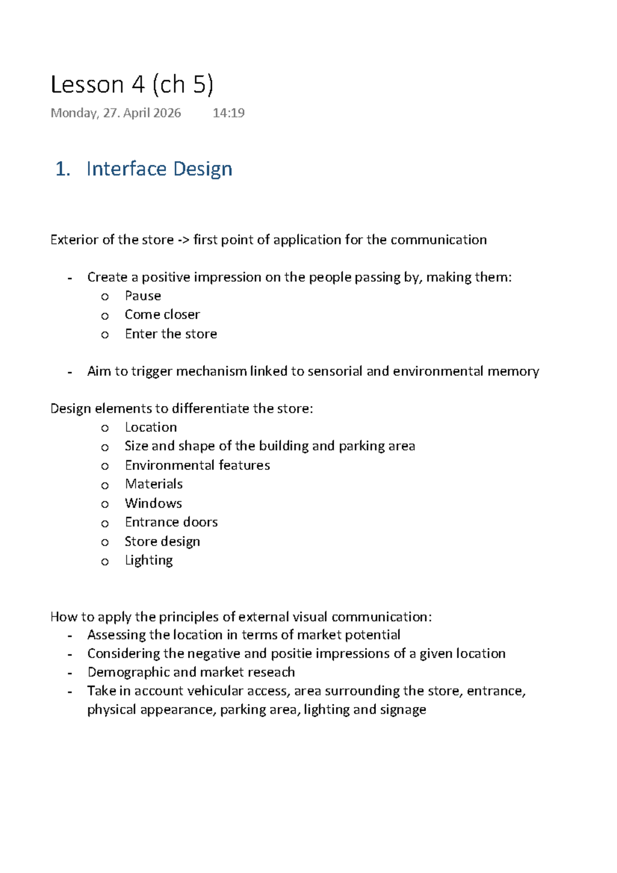 Lesson 4: Interface Design and External Visual Communication - Studocu