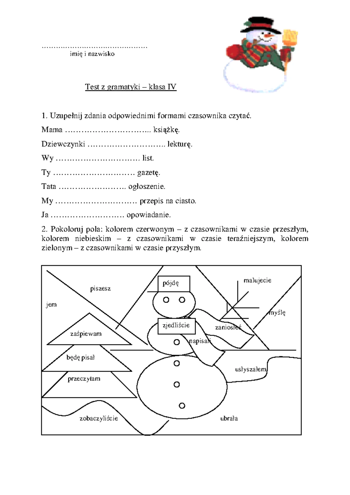 Odpowiedzi do zadań z zeszytu ćwiczeń - kl. 5, rozdz. I: Pierwsze